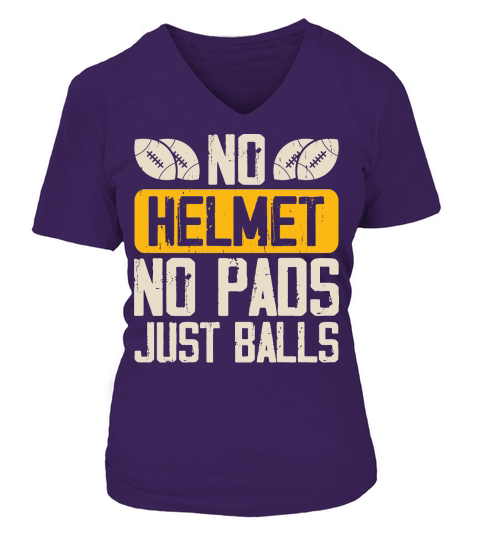 Vintage Rugby Player no Helmet no pads just balls V-neck T-Shirt Woman