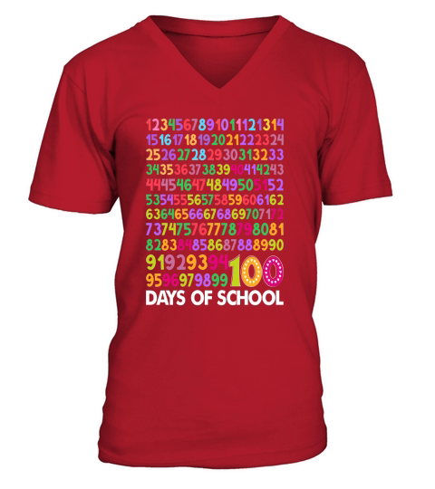 1 100 Days of school V-Neck T-shirt