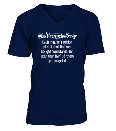 Bottle Cap Challenge Plastic Environmentalist V-Neck T-shirt