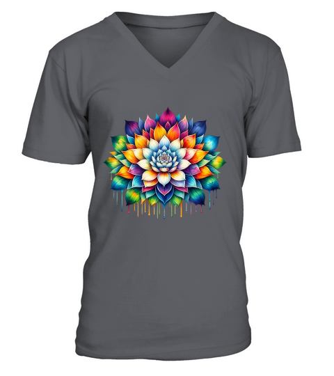 Colorful Mandala Yoga V-Neck T-shirt
