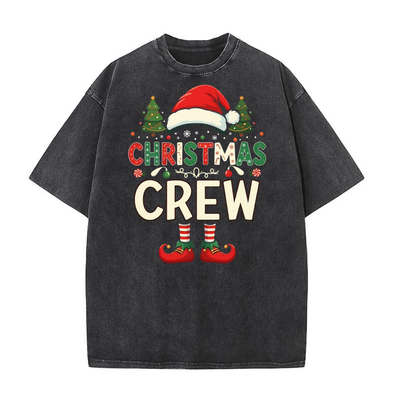 1. Christmas crew Washed T-Shirt