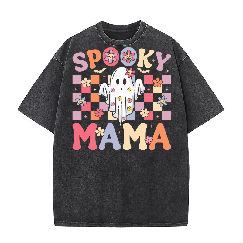 417. Spooky Mama Washed T-Shirt
