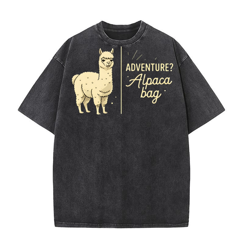 adventure alpaca bag Washed T-Shirt