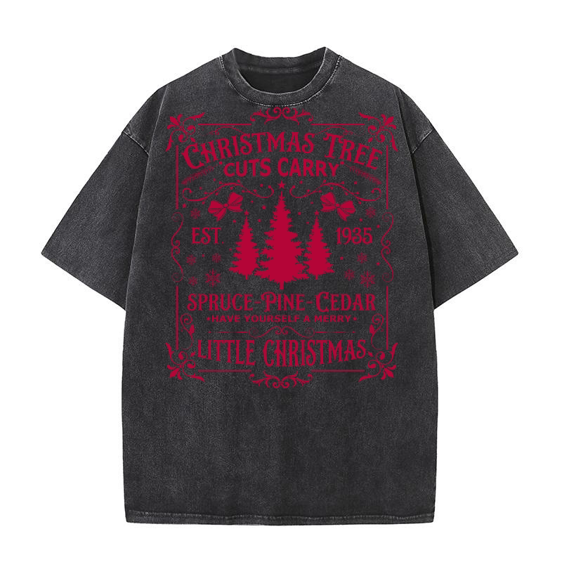 Christmas tree cuts carry spruce pine cedar300 Washed T-Shirt