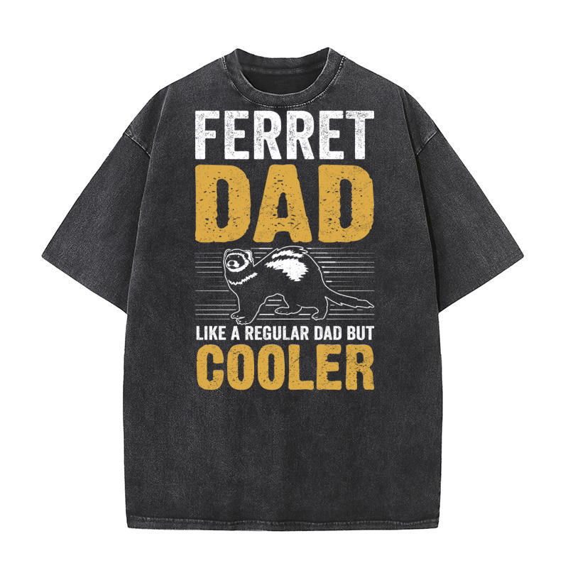 Ferret dad like a regular dad but cooler (6) Washed T-Shirt