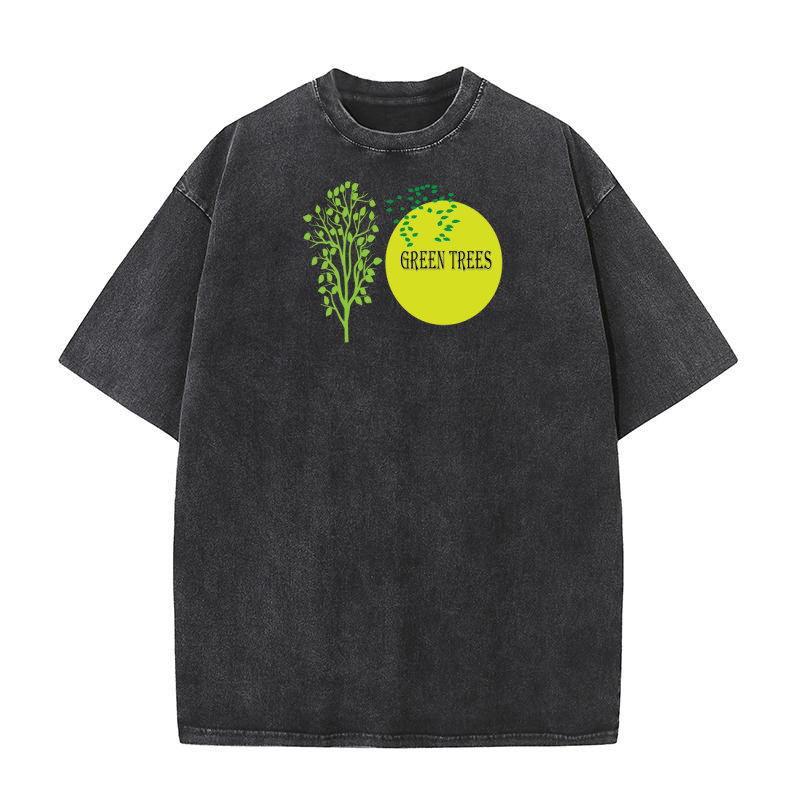 Green trees 4 Washed T-Shirt