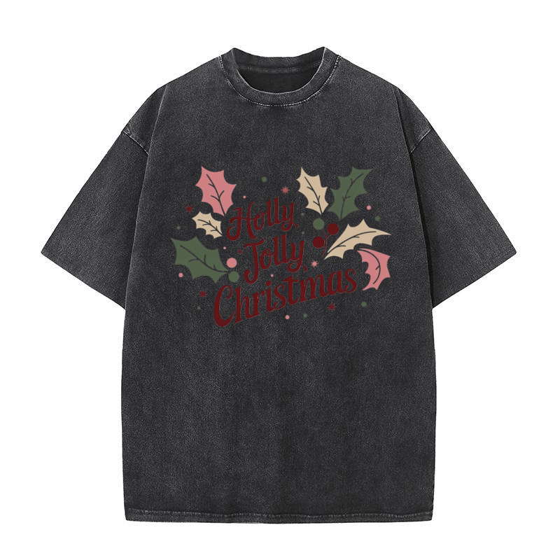 Holly Jolly Christmas 2 Washed T-Shirt