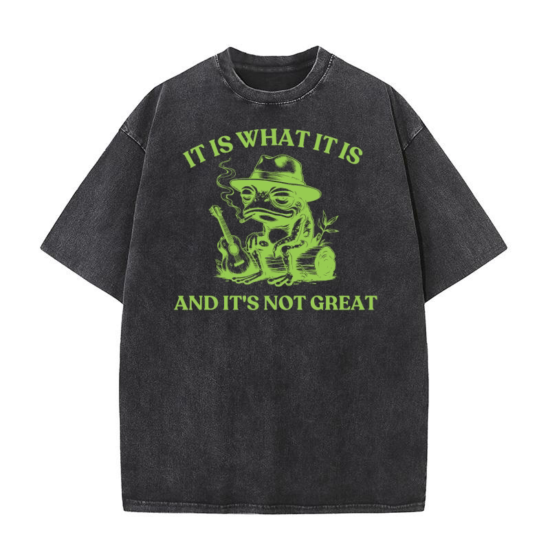 It is what it is and its not great Graphics 12 Washed T-Shirt