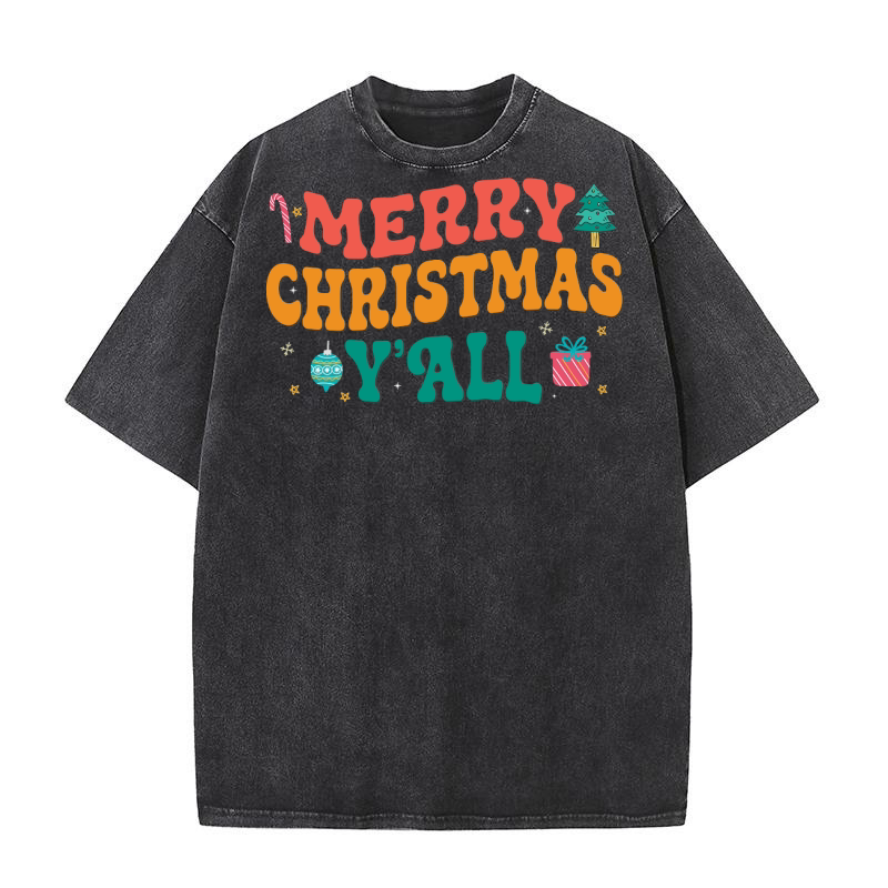 Merry Christmas yall 02 Washed T-Shirt
