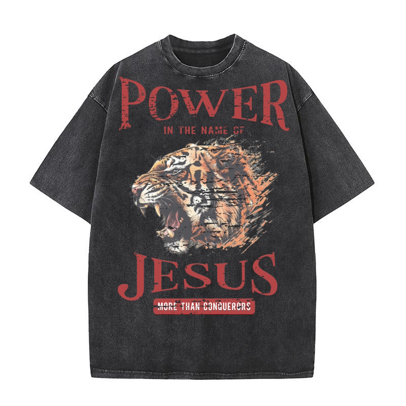 Power in the name of Jesus Washed T-Shirt