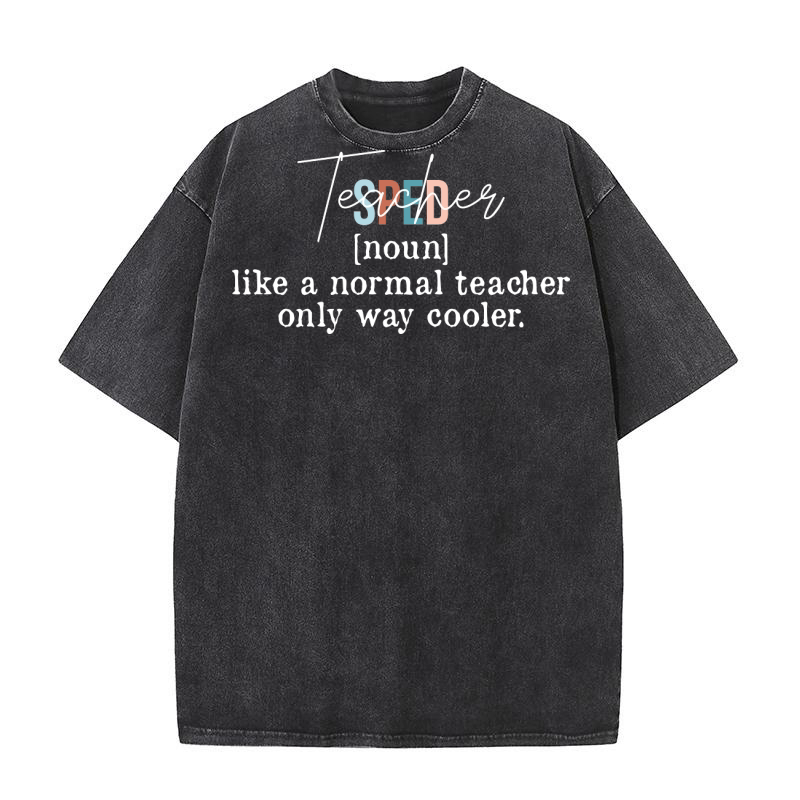 SPED Teacher like a normal teacher only way cooler Washed T-Shirt
