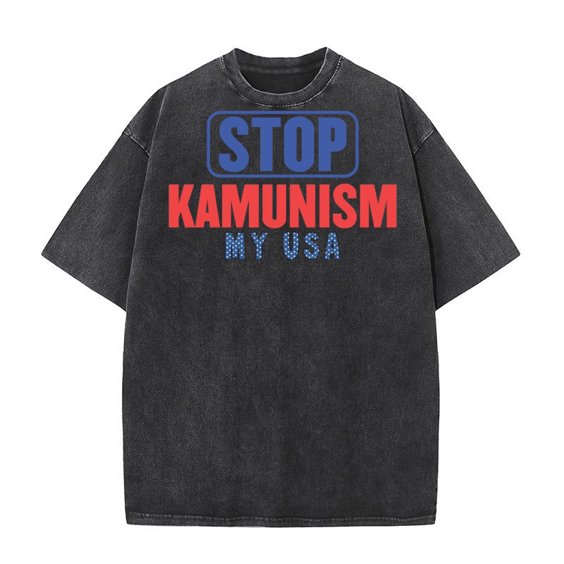 STOP KAMUNISM MY USA Washed T-Shirt