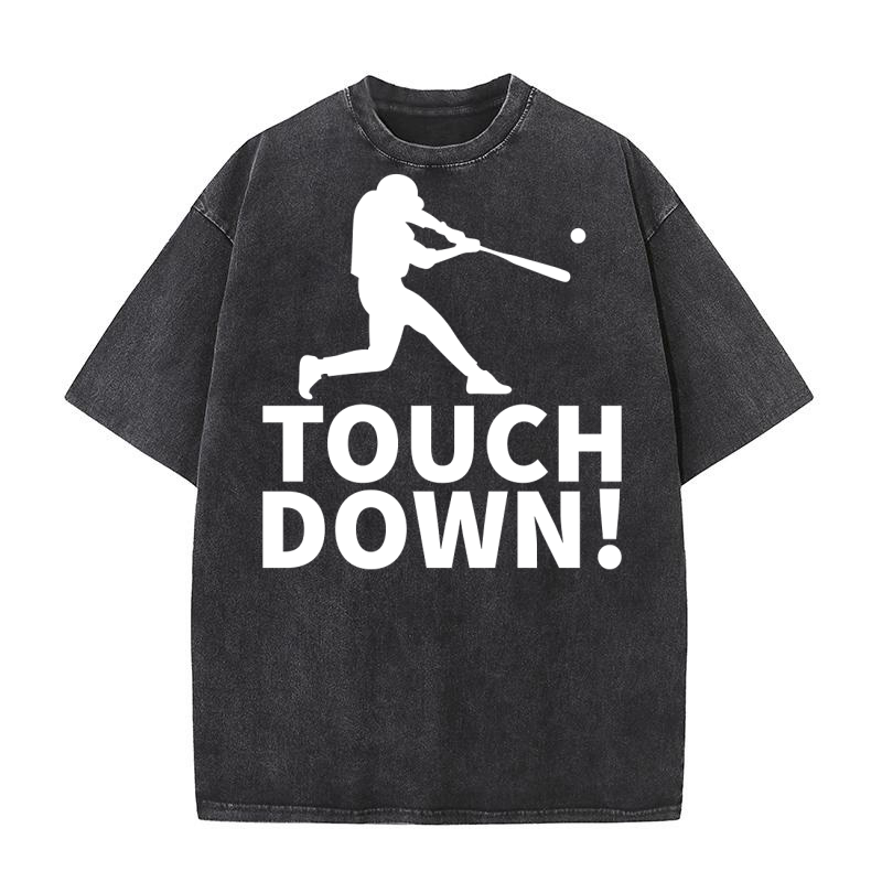 Touchdown! Baseball Football Sports Washed T-Shirt