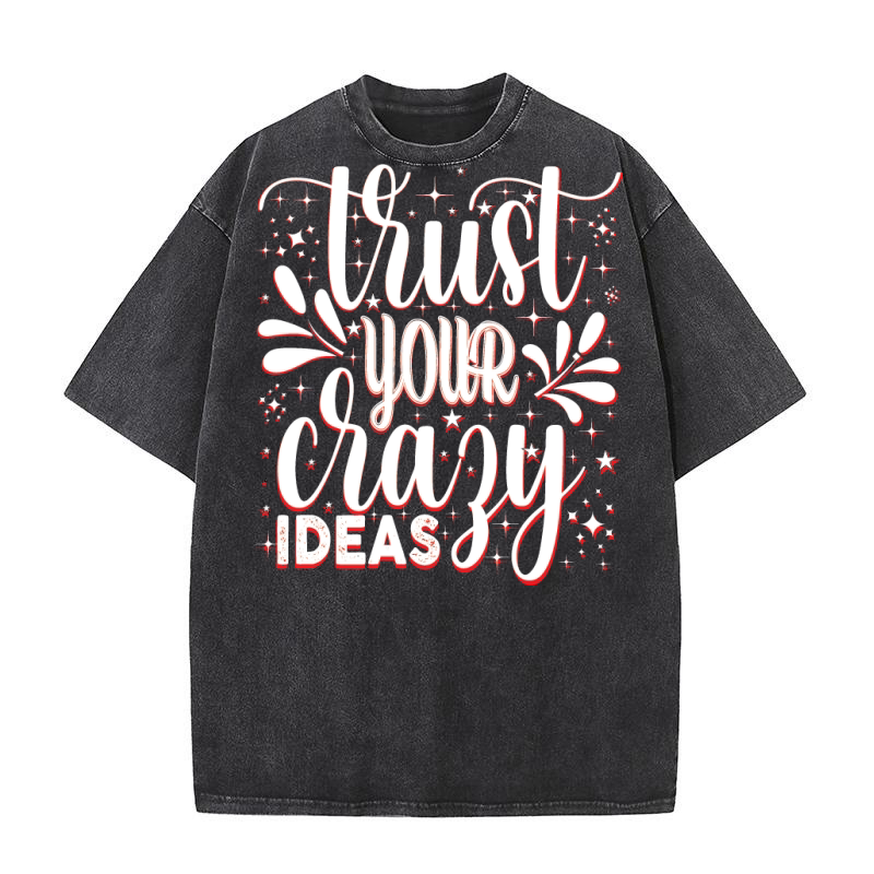 Trust your crajy ideas Washed T-Shirt