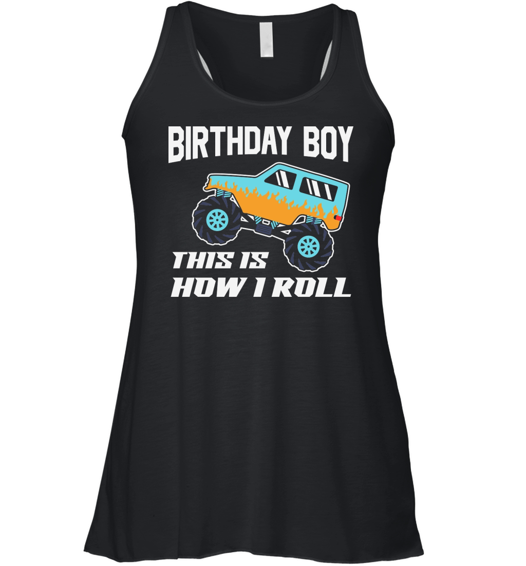birthday boy this is how i roll car Women's Flowy Tank Top