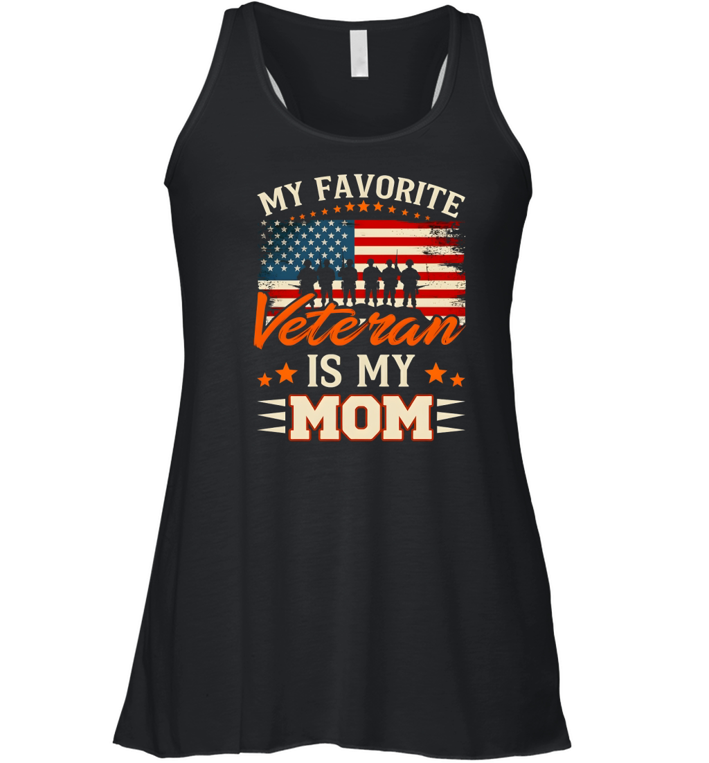 My favorite Veteran Is My Mom 02 Women's Flowy Tank Top