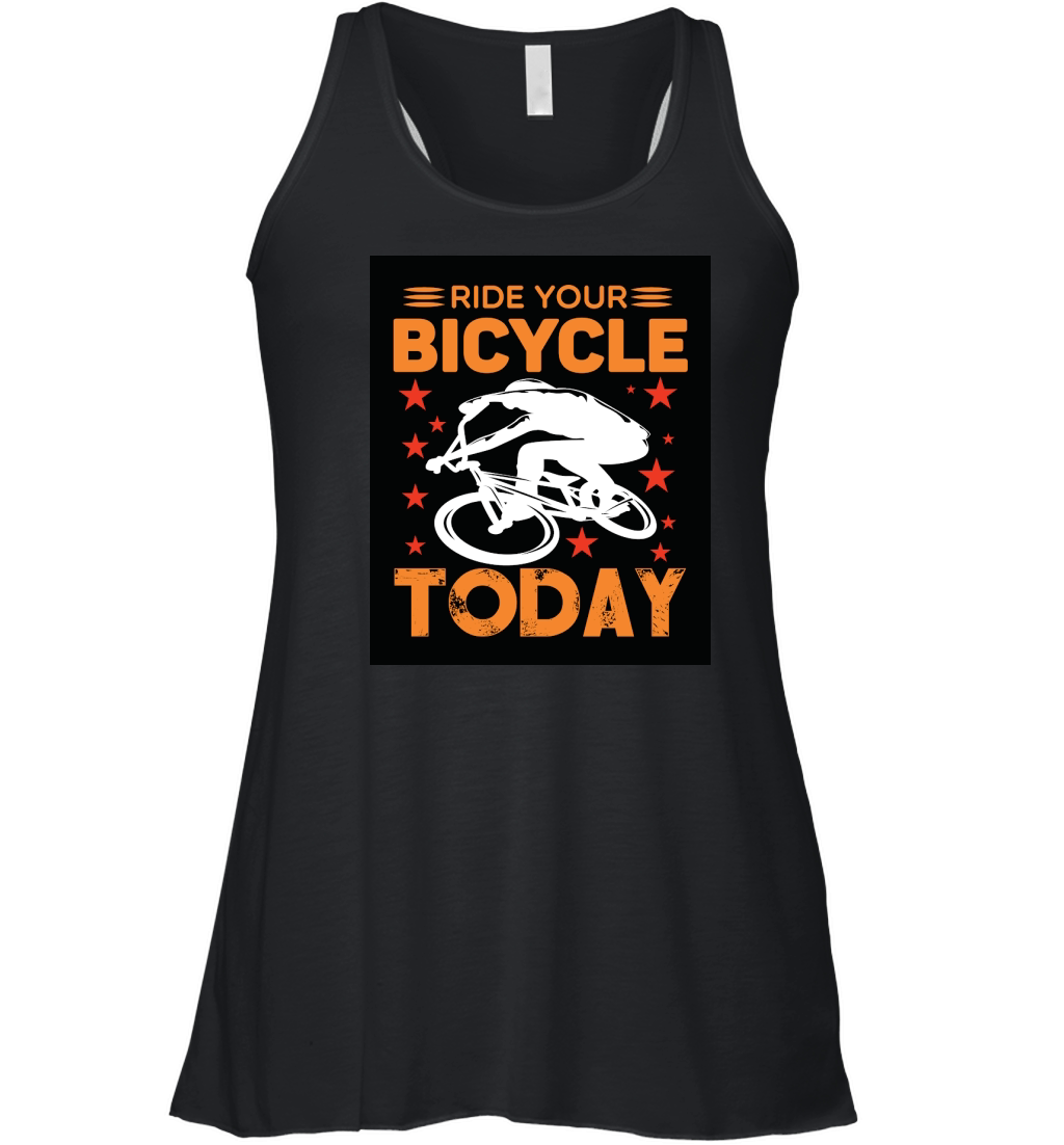 ride your bicycle today 2  camping Women's Flowy Tank Top