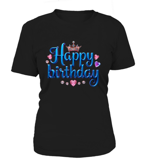 Colorful Metallic Happy Birthday Women's T-Shirt