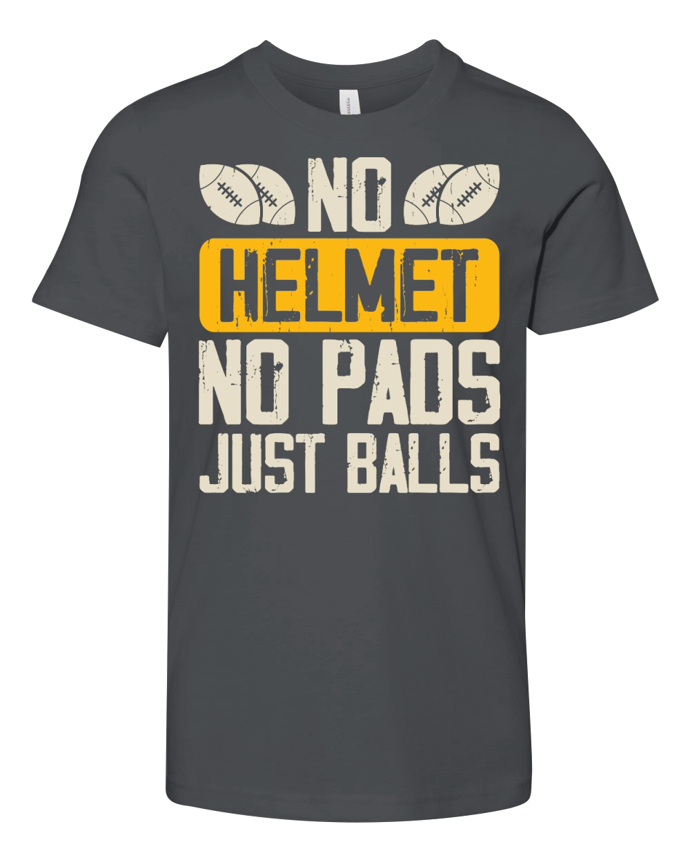 Vintage Rugby Player no Helmet no pads just balls Youth Unisex Jersey Tee