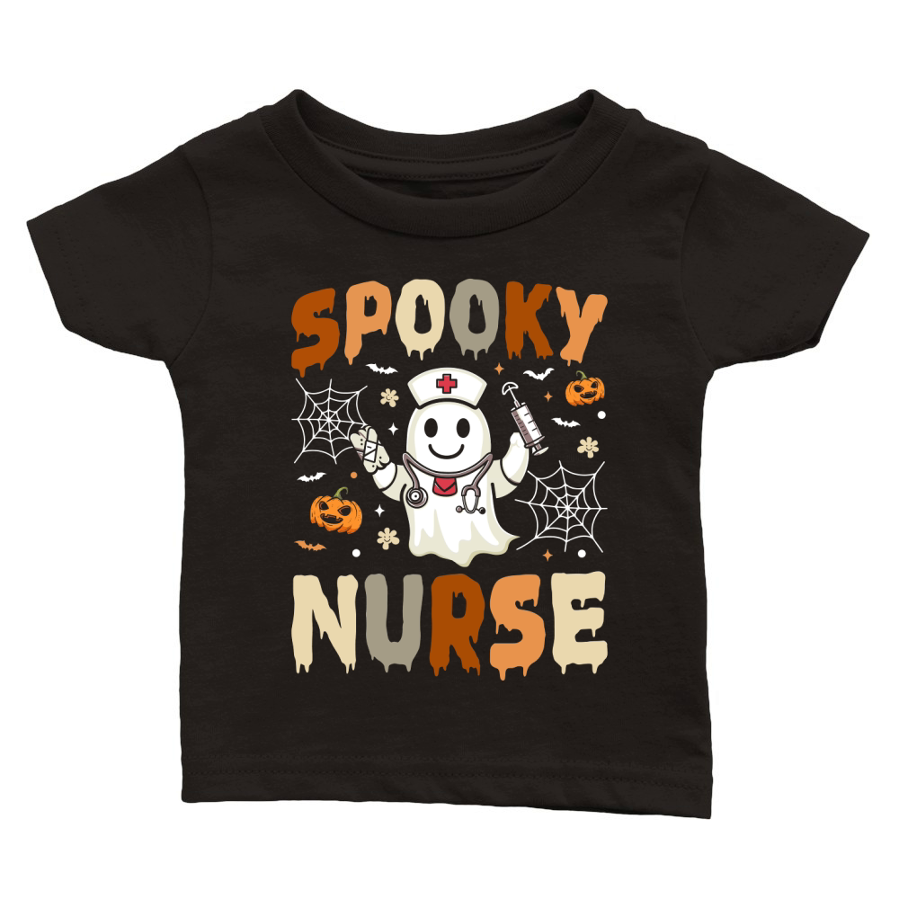 263. SPOOKY NURSE Classic Baby Crewneck T-shirt