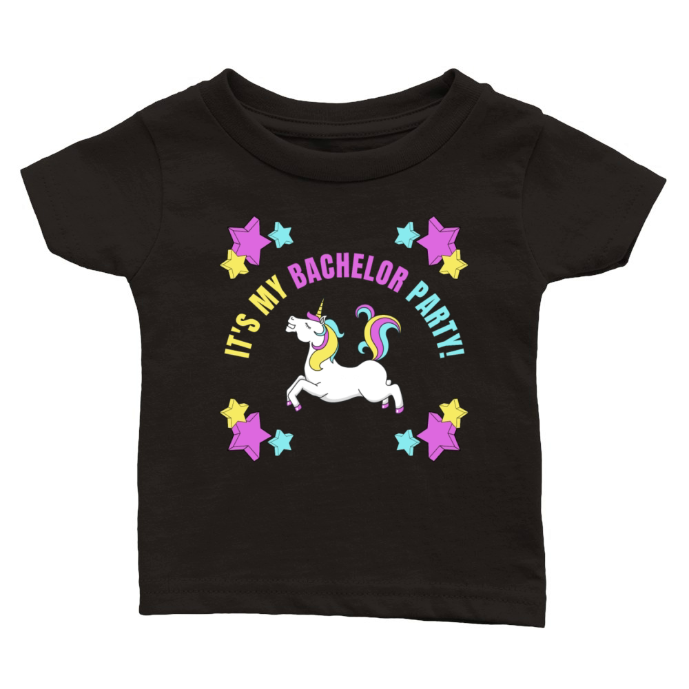 Its My Bachelor Party Unicorn Classic Baby Crewneck T-shirt