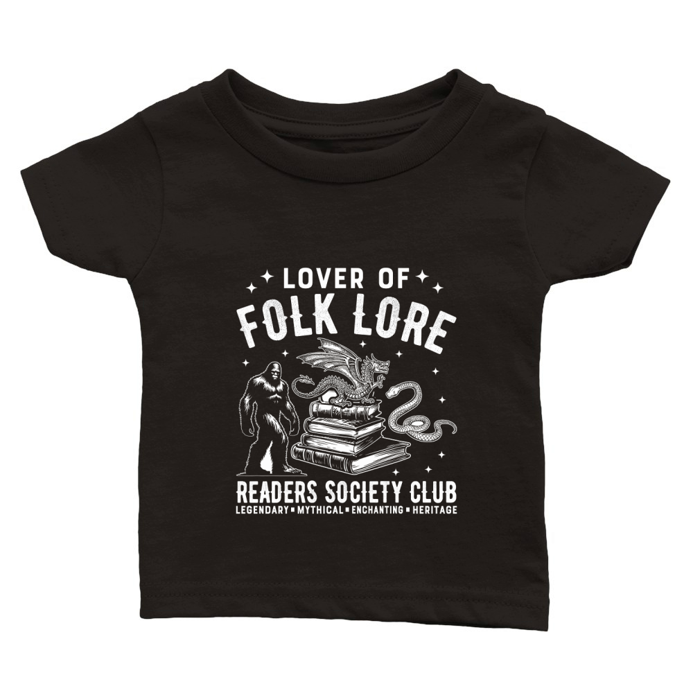 lover of folk lore readers society club legendary  mythical  enchanting  heritage Classic Baby Crewneck T-shirt