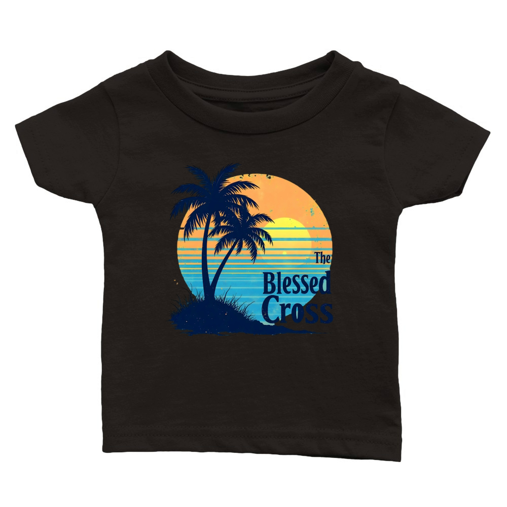 The Blessed Cross Vintage Palm Tree Classic Baby Crewneck T-shirt
