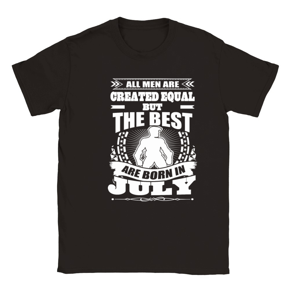 All Men Created Equal But The Best Born In July Classic Kids Crewneck T-shirt