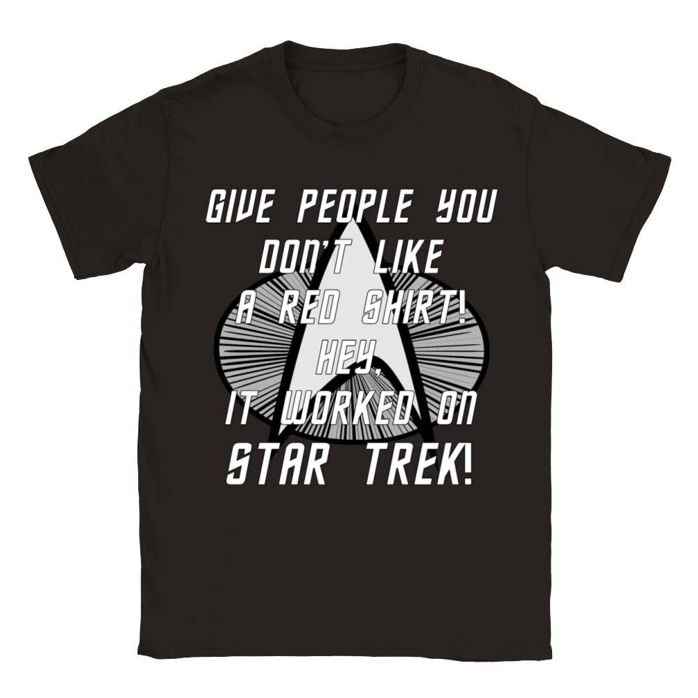 Red Shirt On Trek Classic Kids Crewneck T-shirt