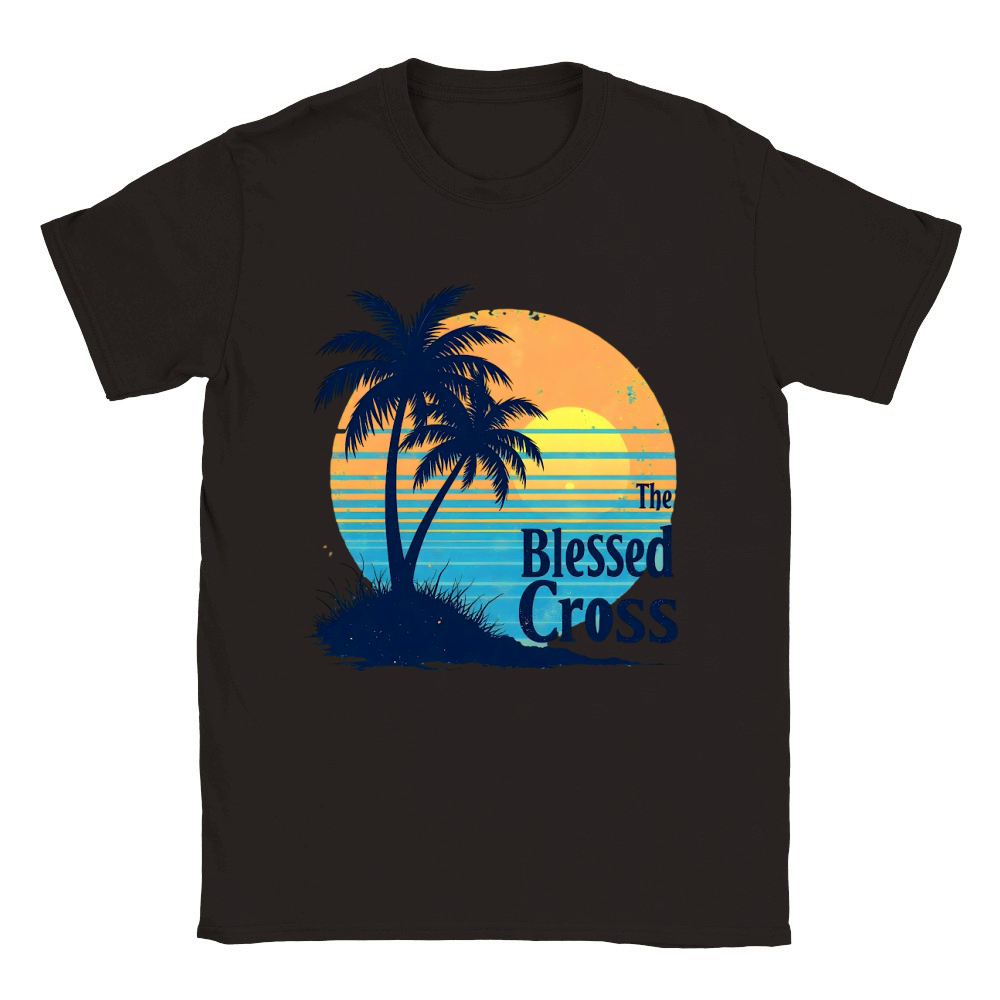 The Blessed Cross Vintage Palm Tree Classic Kids Crewneck T-shirt
