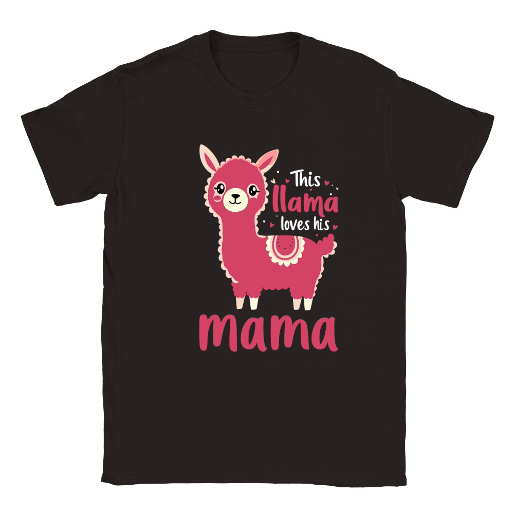 This llama loves his mama Classic Kids Crewneck T-shirt