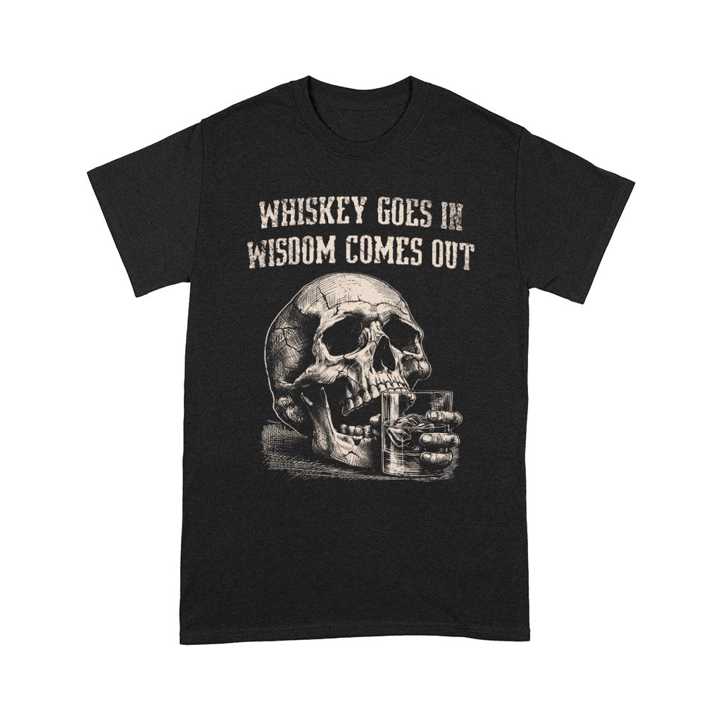 Skull Whiskey Goes In D VintageWhite GR Comfort T-shirt