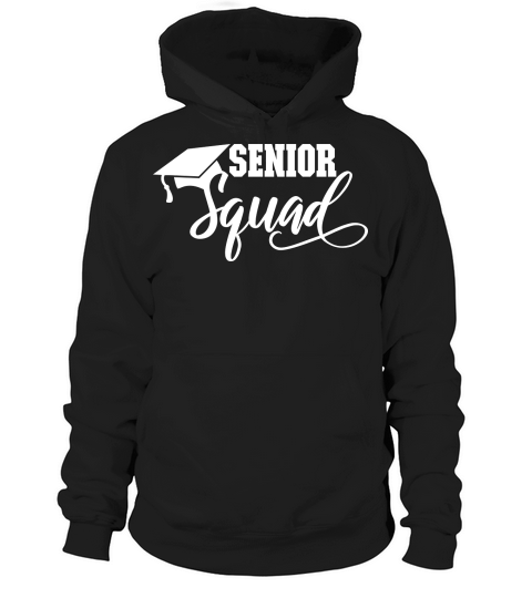 Senior Squad white Hoodie Unisex