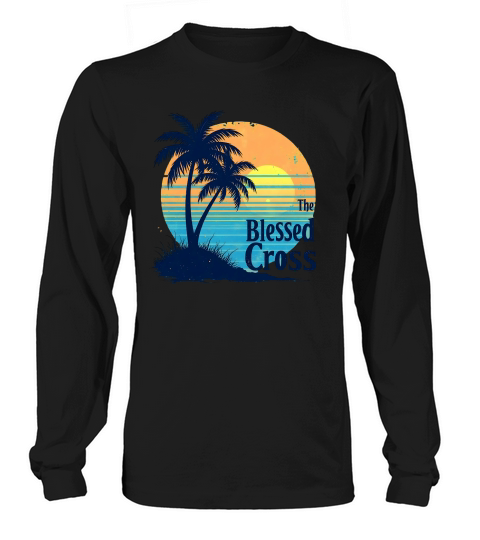 The Blessed Cross Vintage Palm Tree Long sleeved Unisex