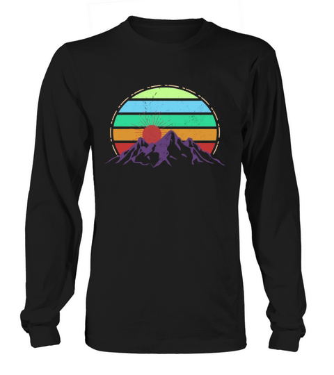 Vintage Mountains Sports Ski SnowboardNature Long sleeved Unisex