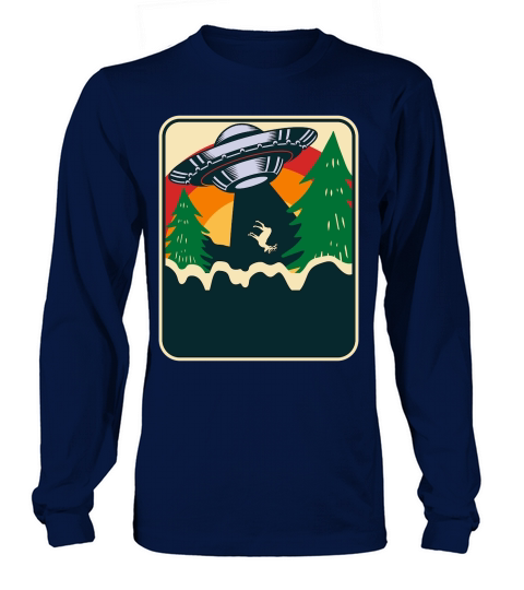 Vintage UFO Alien Deer Long sleeved Unisex