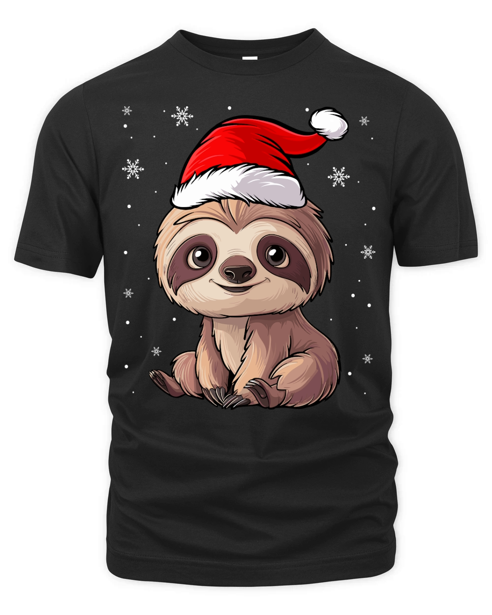adorable sloth wearing santa hat 2 Organic Unisex T-shirt