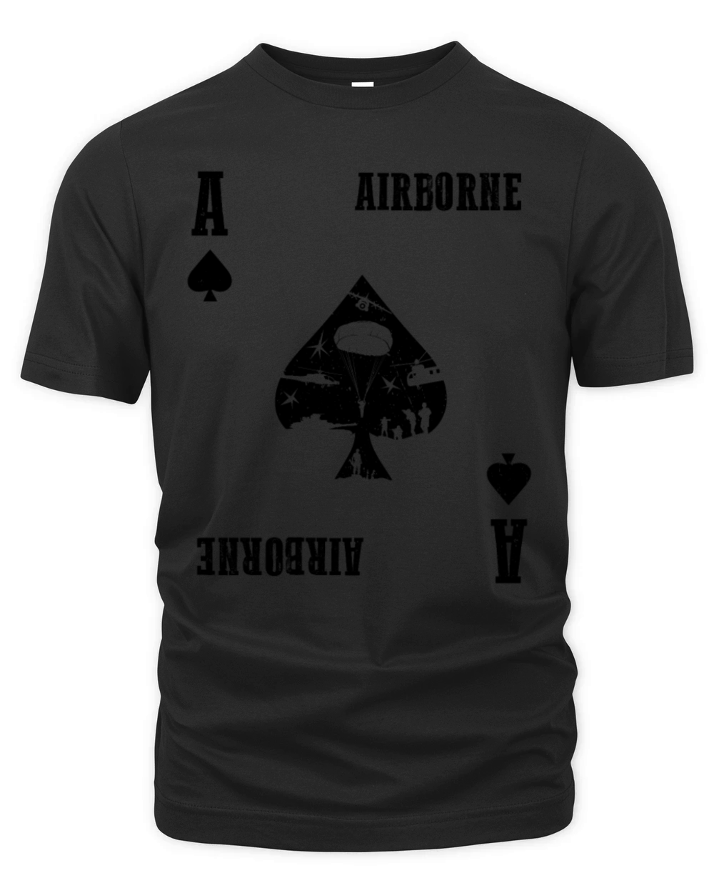 Airborne Army Paratrooper Ace Card Organic Unisex T-shirt