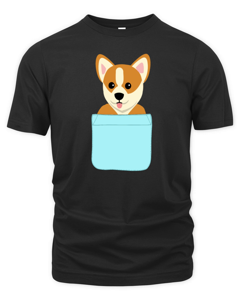 Cute Dog in Pocket Welsh Corgi Pembroke gift Organic Unisex T-shirt