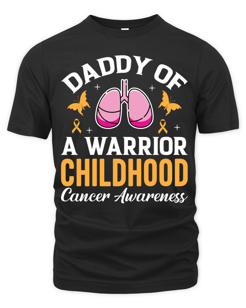 Daddy of a warrior Childhood cancer awareness Organic Unisex T-shirt