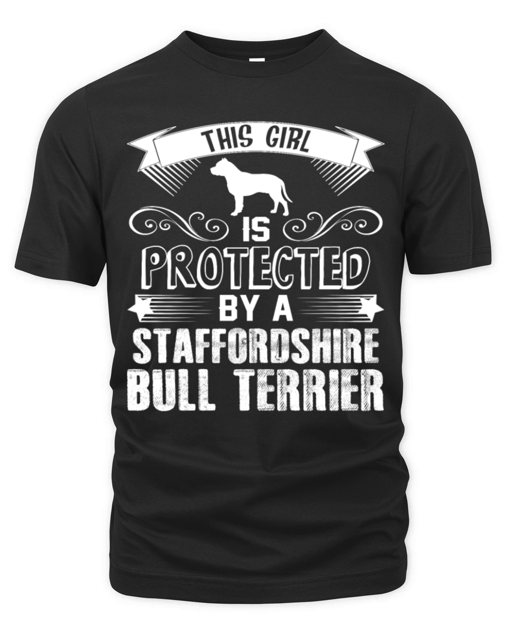 Protected By Staffordshire Bull Terrier Shirt Organic Unisex T-shirt