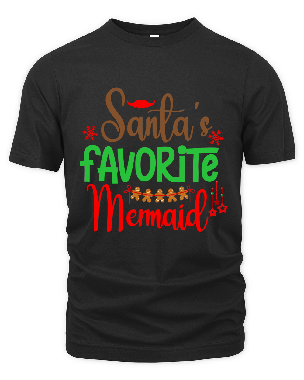Santas Favorite Mermaid Organic Unisex T-shirt
