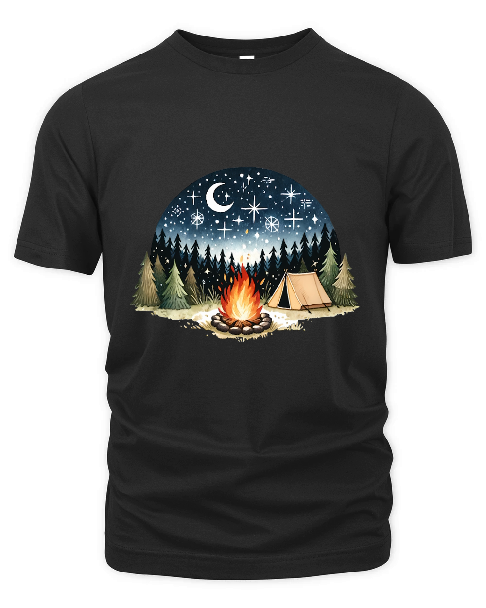 Stars and Smores camping Organic Unisex T-shirt