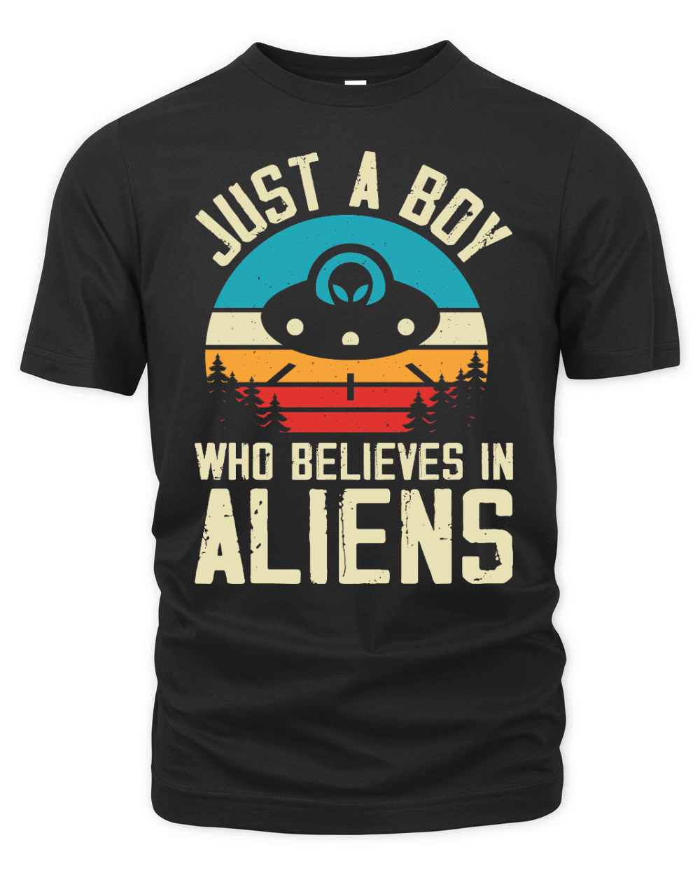 Vintage UFO Alienjust a boy who believes in Aliens 2 Organic Unisex T-shirt