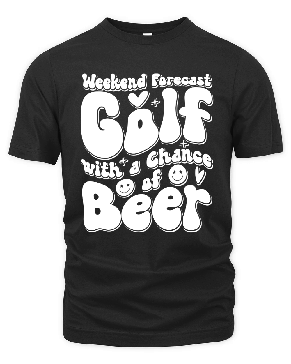 Weekend Forecast Golf with a Chance of Beer 3 Organic Unisex T-shirt