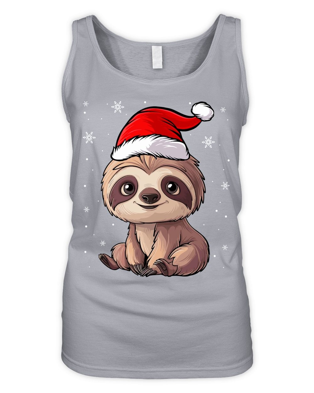 adorable sloth wearing santa hat 2 Organic Women's Tank Top