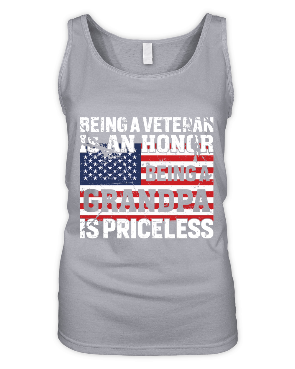Being a veteran is an honor Being a grandpa is priceless Organic Women's Tank Top