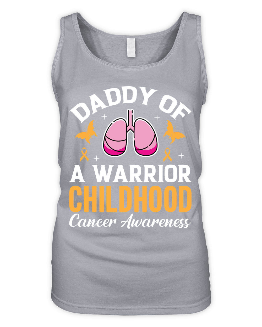 Daddy of a warrior Childhood cancer awareness Organic Women's Tank Top