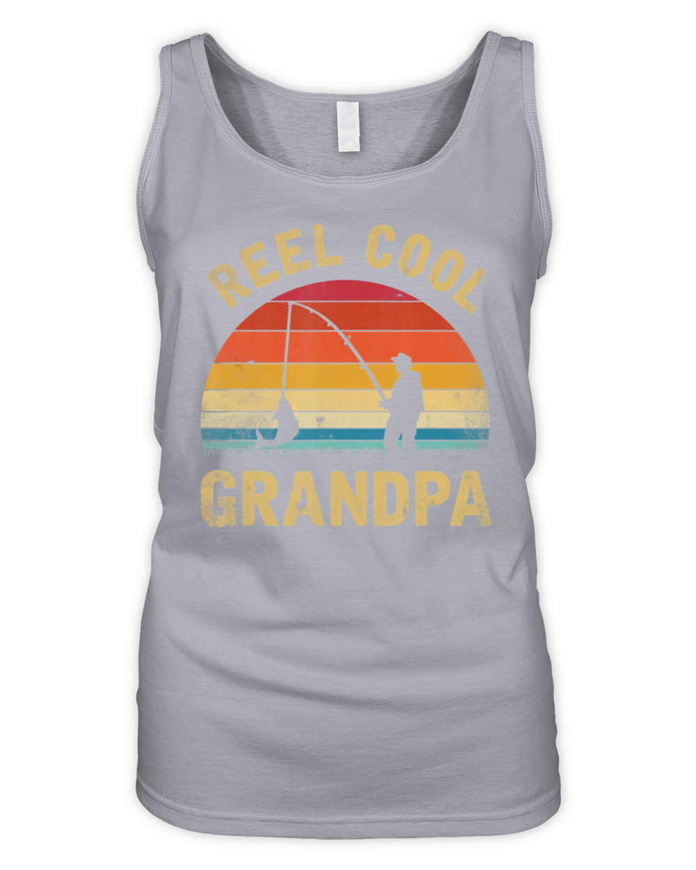 Mens Vintage Reel Cool GRANDPA Fish Fishing Shirt Organic Women's Tank Top