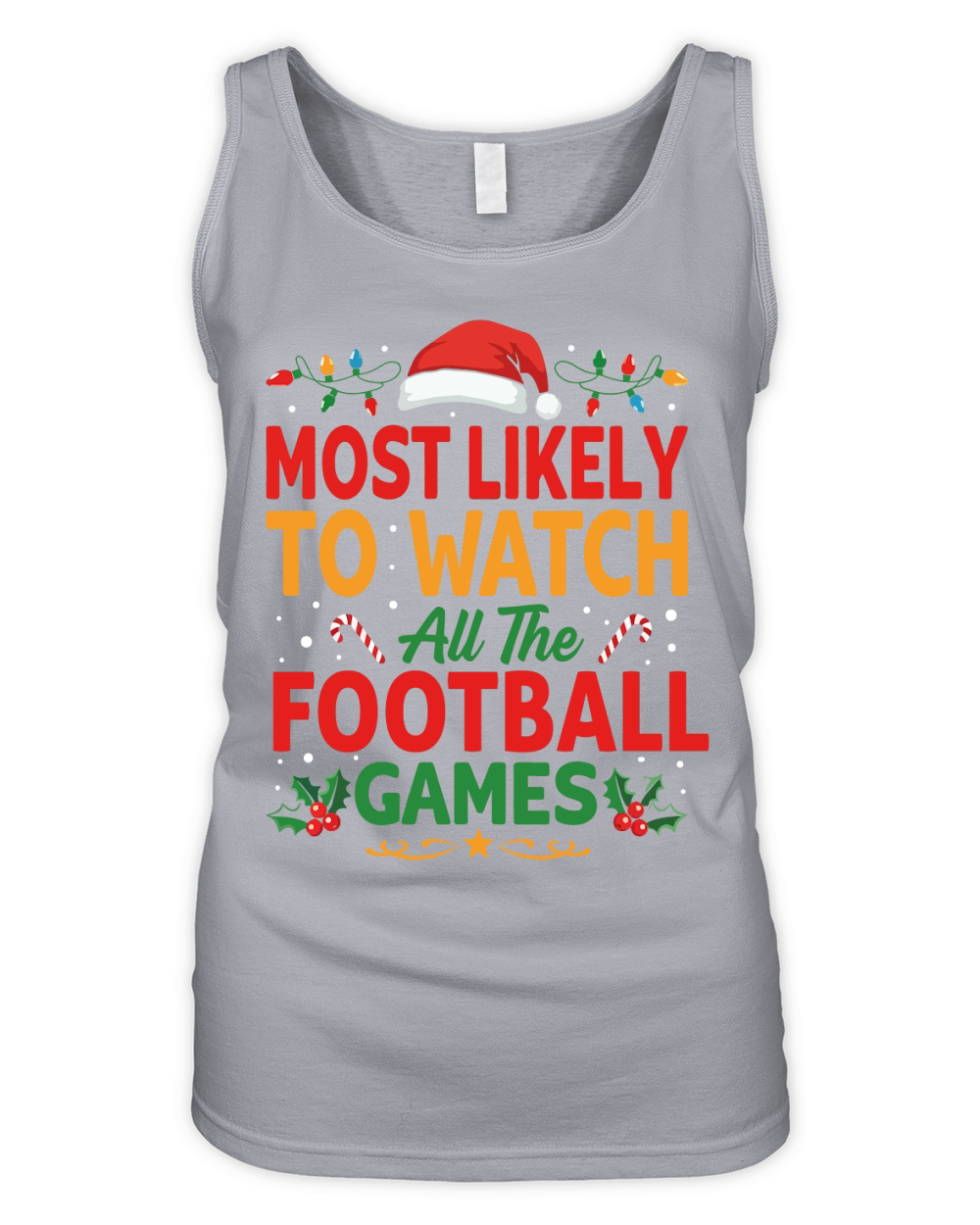 MOST LIKELY TO WATCH ALL THE FOOTBALL GAMES Organic Women's Tank Top